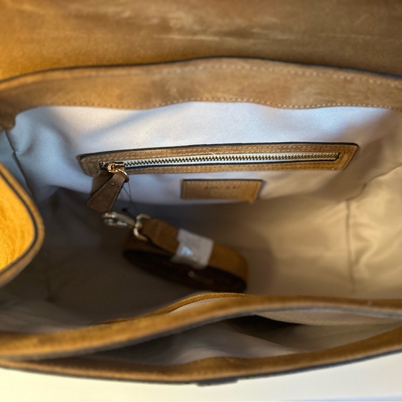 NWT Amerai Cuoio  Genuine Suede Top Handle Satchel - Picture 11 of 14